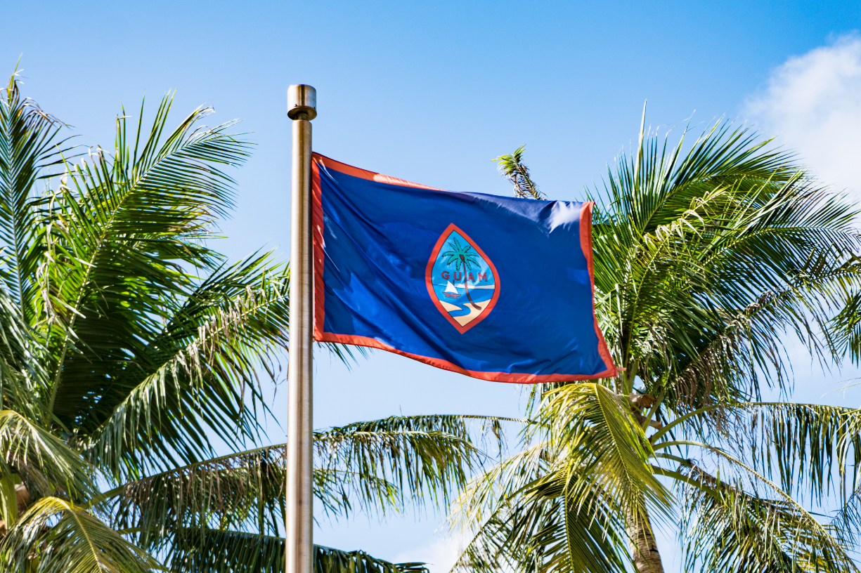 Guam flag on page about autism therapy services for Guam families